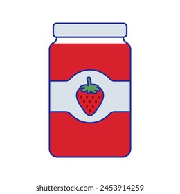 Strawberry Jam Illustration perfect to complement a cooking theme design