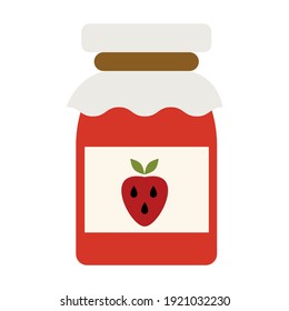 Strawberry jam jar. Simple food icon in trendy style isolated on white background for web apps and mobile concept. Vector Illustration. EPS10 - Shutterstock ID 1921032230