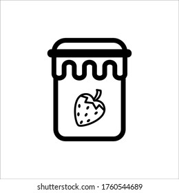 Strawberry jam simple icon vector