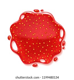 Strawberry Jam Splash - Round Form. Sweet Texture.