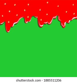 Strawberry jam texture background. Flowing syrup. Vector illustration.