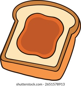 Strawberry Jam Toast Clip Art