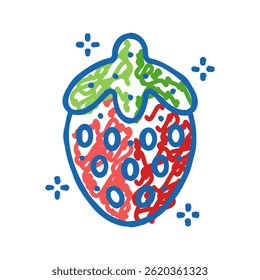 morango geleia doce goma ícone doodle esboço vetor. morango geleia doce goma sinal. símbolo isolado ilustração