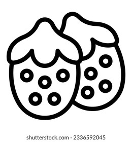 Strawberry jelly icon outline vector. Sweet fruit. Candy gummy