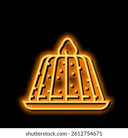 strawberry jelly neon light sign vector. strawberry jelly illustration