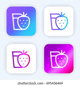 Strawberry juice bright purple and blue gradient app icon