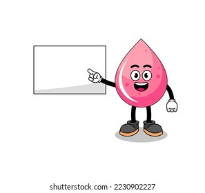 strawberry juice illustration doing a presentation , character design