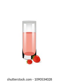 Strawberry juice isolated