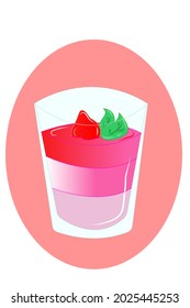 Strawberry juice vector illustration hand drawing 