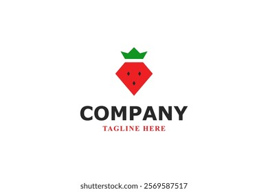 strawberry king with crown logo