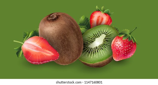 Strawberry and kiwi