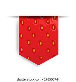 strawberry labels or ribbon. Vector.