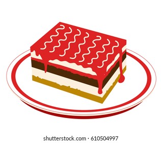 strawberry layered dessert