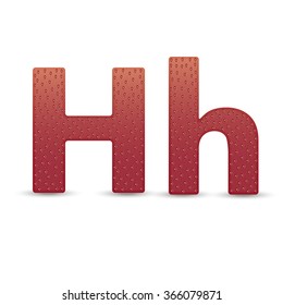 strawberry letter H on white background