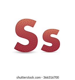 Strawberry Letter S On White Background Stock Vector (Royalty Free ...