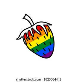 FRENO COMO UNA BANDERA LGBT EN EL VECTOR