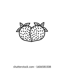 strawberry line icon. Elements of valentines day illustration icons. Signs, symbols can be used for web, logo, mobile app, UI, UX