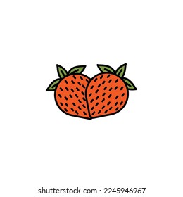 strawberry line icon. Elements of valentines day illustration icons. Signs, symbols can be used for web, logo, mobile app, UI, UX on white background