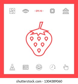Strawberry line icon. Graphic elements for your design