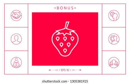 Strawberry line icon. Graphic elements for your design