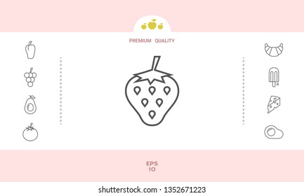 Strawberry line icon. Graphic elements for your design