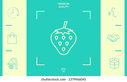 Strawberry line icon. Graphic elements for your design