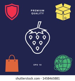 Strawberry line icon. Graphic elements for your design