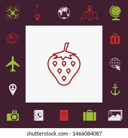 Strawberry line icon. Graphic elements for your design