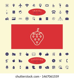 Strawberry line icon. Graphic elements for your design
