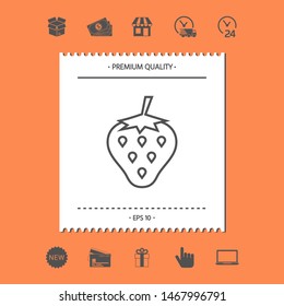Strawberry line icon. Graphic elements for your design