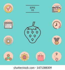 Strawberry line icon. Graphic elements for your design