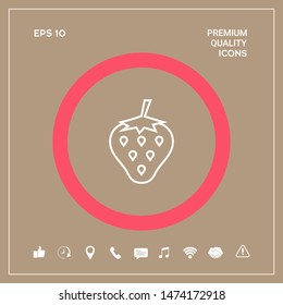 Strawberry line icon. Graphic elements for your design