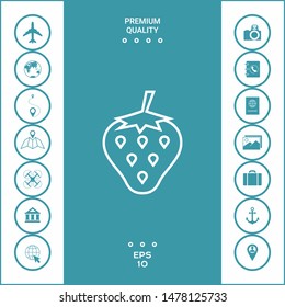 Strawberry line icon. Graphic elements for your design