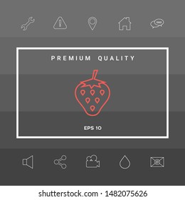 Strawberry line icon. Graphic elements for your design