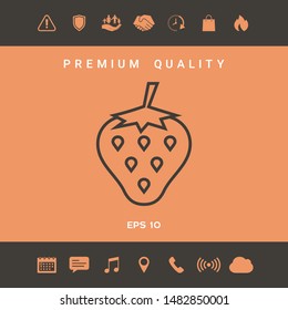 Strawberry line icon. Graphic elements for your design