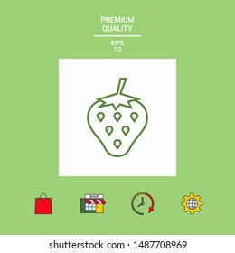 Strawberry line icon. Graphic elements for your design