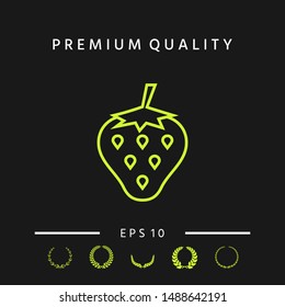 Strawberry line icon. Graphic elements for your design