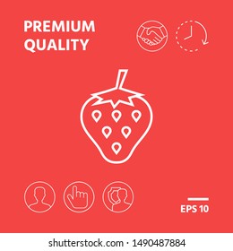 Strawberry line icon. Graphic elements for your design