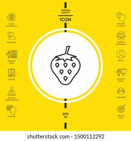 Strawberry line icon. Graphic elements for your design