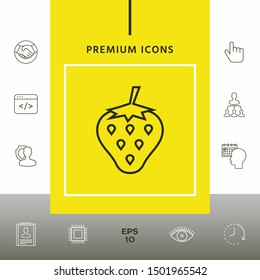 Strawberry line icon. Graphic elements for your design