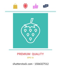 Strawberry line icon. Graphic elements for your design