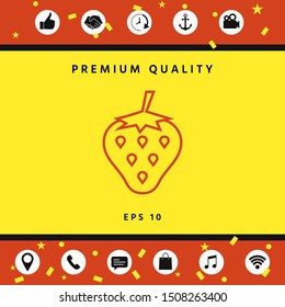 Strawberry line icon. Graphic elements for your design