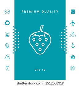 Strawberry line icon. Graphic elements for your design