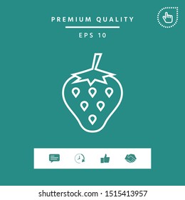 Strawberry line icon. Graphic elements for your design