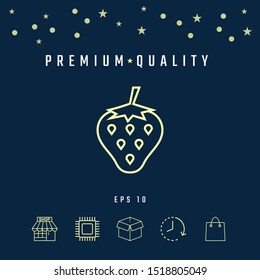 Strawberry line icon. Graphic elements for your design