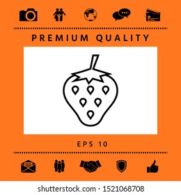 Strawberry line icon. Graphic elements for your design