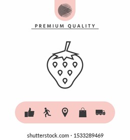 Strawberry line icon. Graphic elements for your design