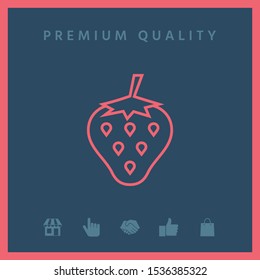 Strawberry line icon. Graphic elements for your design