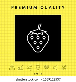 Strawberry line icon. Graphic elements for your design