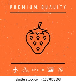 Strawberry line icon. Graphic elements for your design